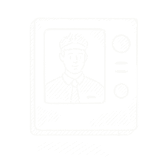 Hand-drawn icon of a video intercom for the virtual concierge