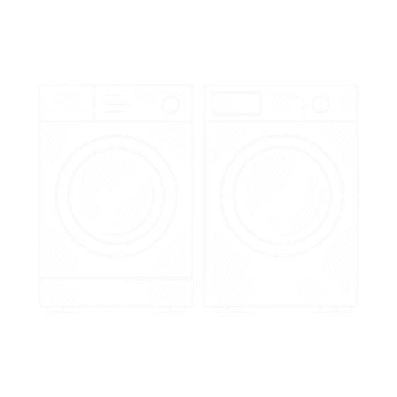 Hand-drawn icon of a washer and dryer