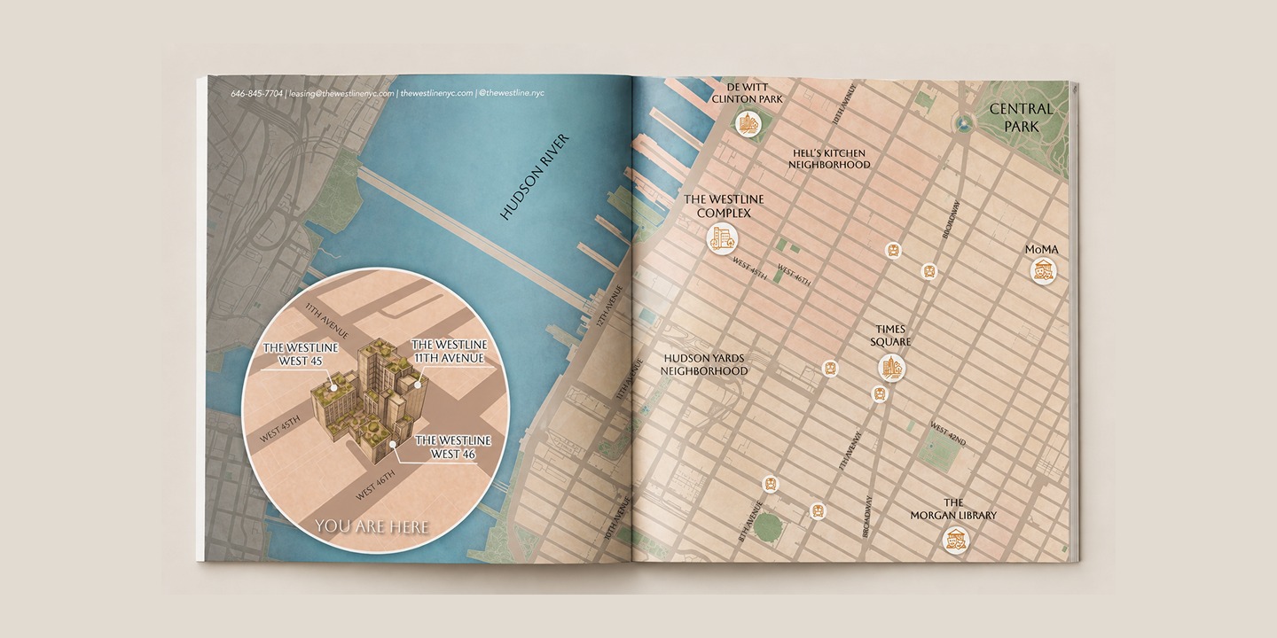 Illustrated neighborhood map