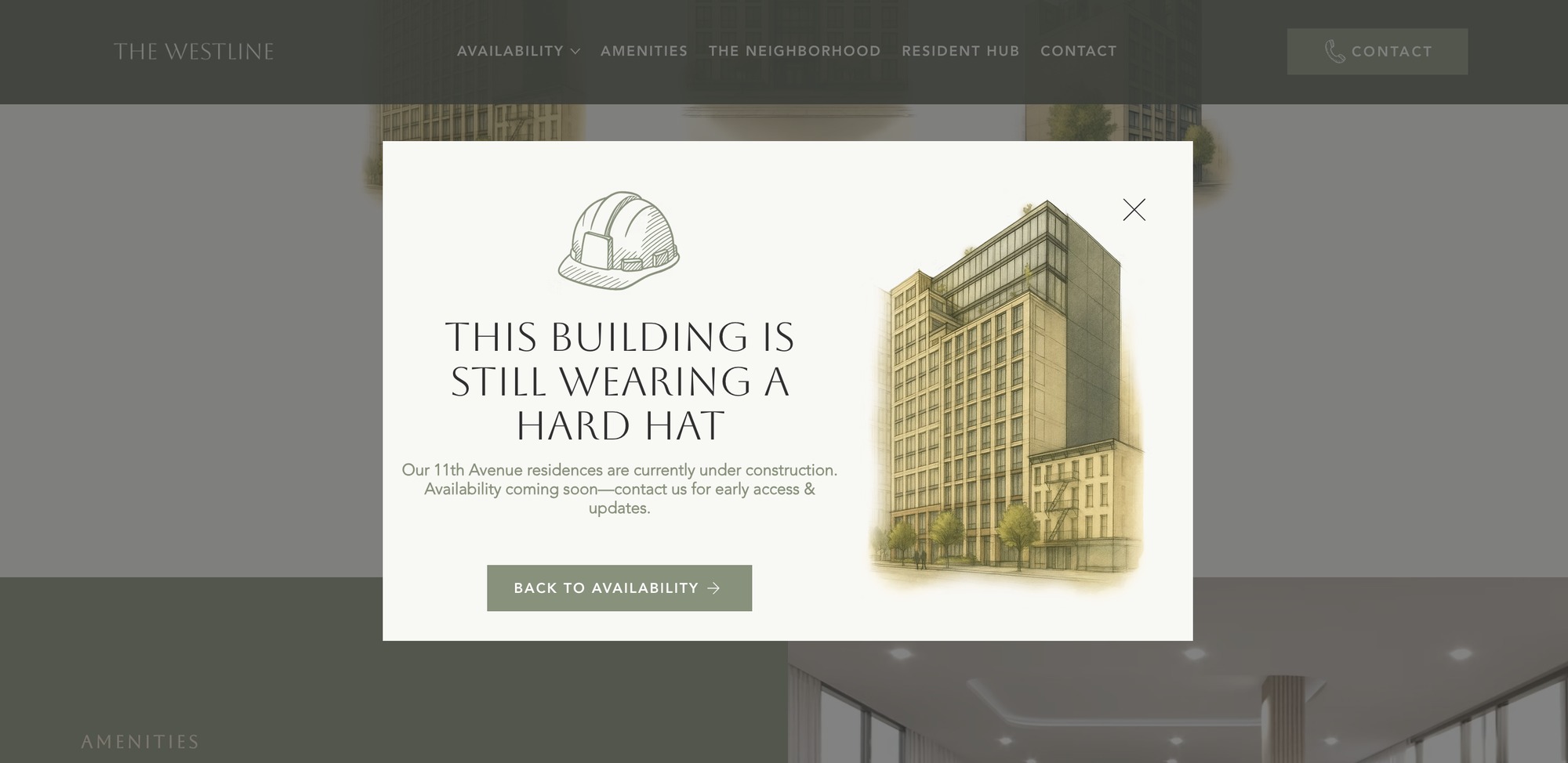 Pre-launch pop-up